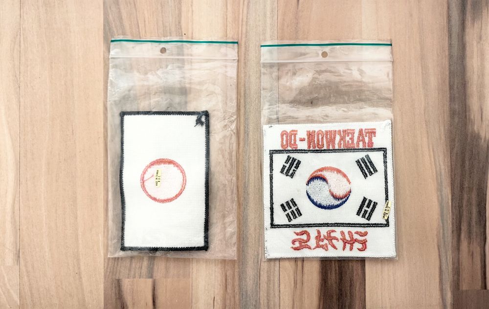 Ecuson kimono Japonia Karate sau Judo Ecuson dobok Corea Taekwondo