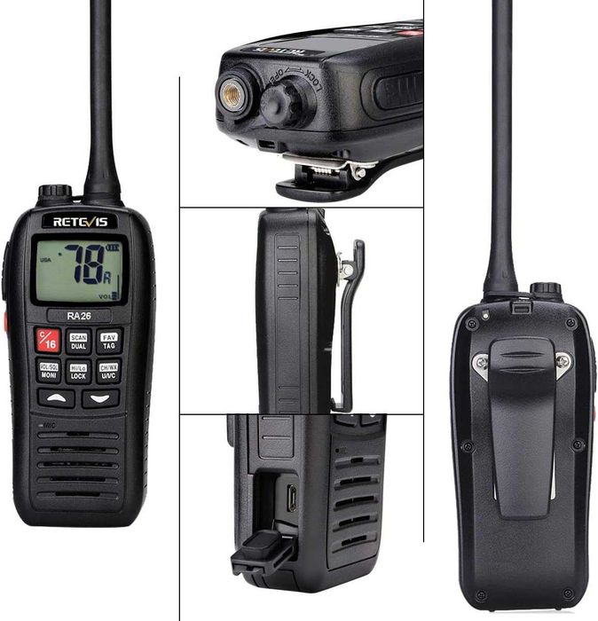 Retevis RA26 Ръчно VHF морско радио, IP67 водоустойчиво уоки токи