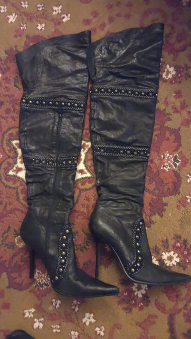 Cizme piele stil pretty woman