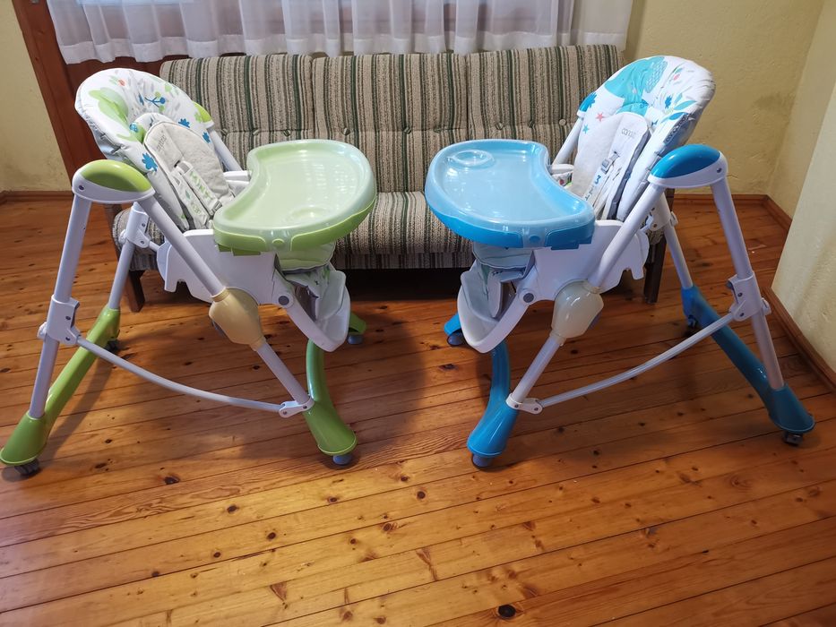 Детски столчета за хранене, с тапицерия и 5 точков колан