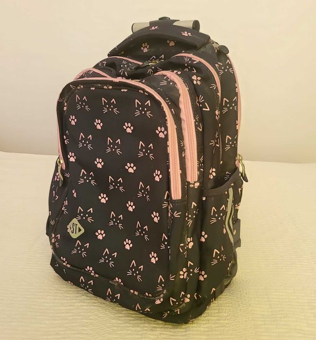 Ghiozdan/Rucsac tip Troler, St.Majeski - roți de silicon, 26l