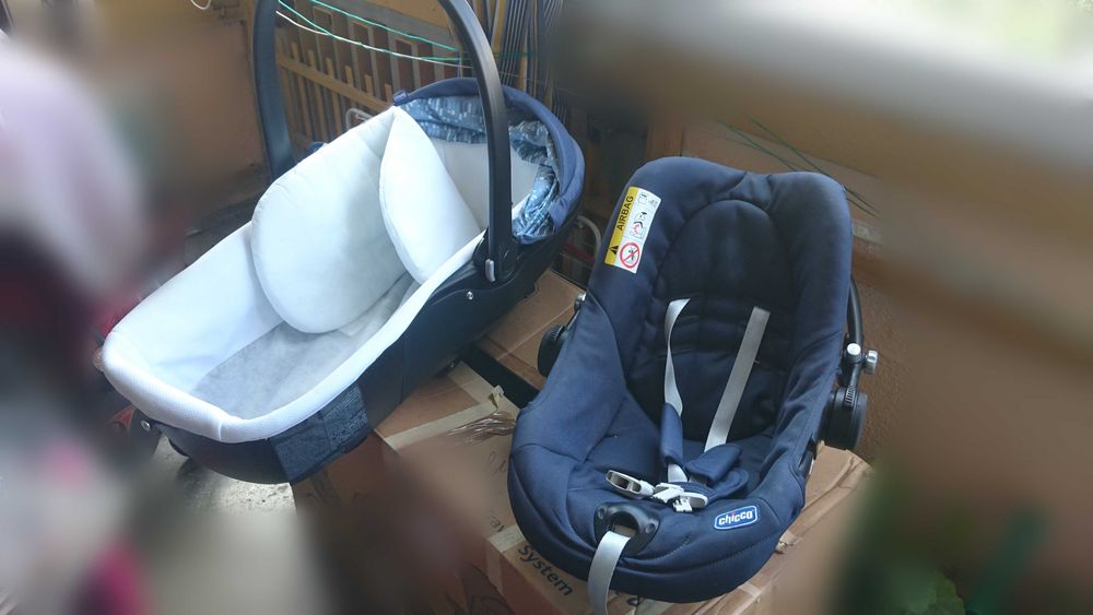 Carucior 3 in 1 Chicco Trio Sprint Albastru in stare foarte buna+Bonus