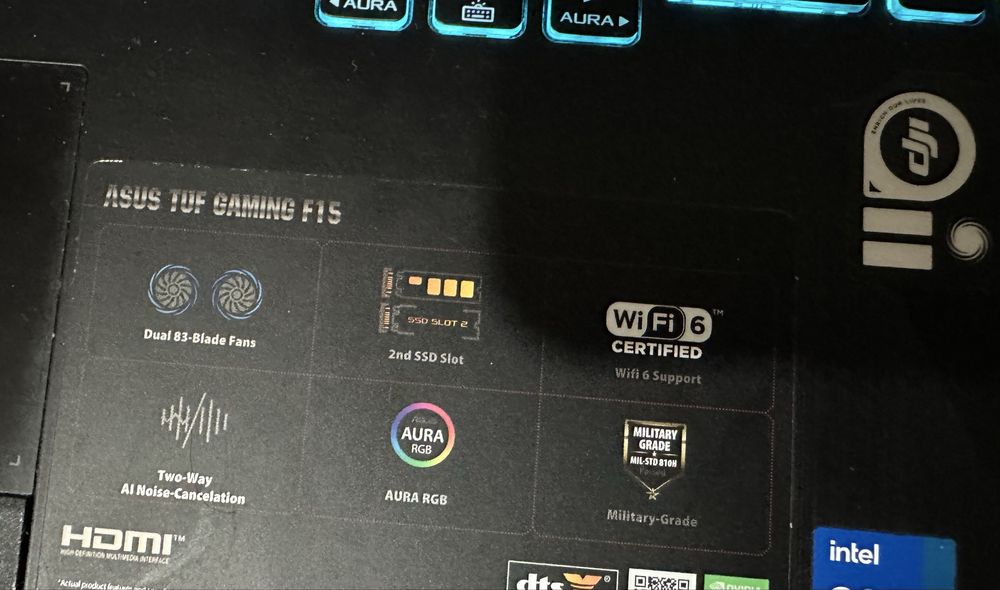 Asus tuf gaming RTX 3050ti core l5