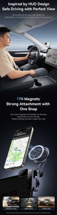 Baseus MaxView Магнитный держатель для Tesla Lixiang AITO NIO ZEEKR