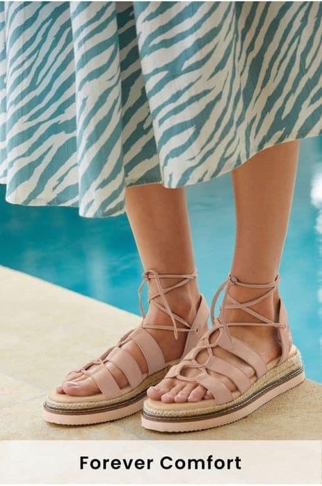 Sandale joase Next din piele, noi