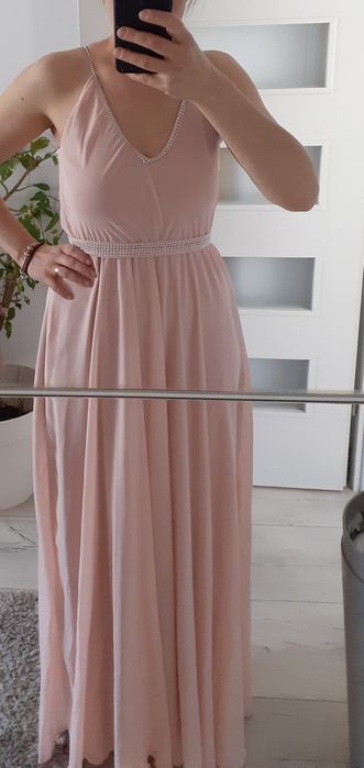 Rochie lunga roz pal