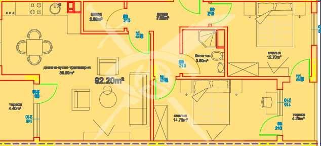 Тристаен апартамент в Меден Рудник 1047- 30351