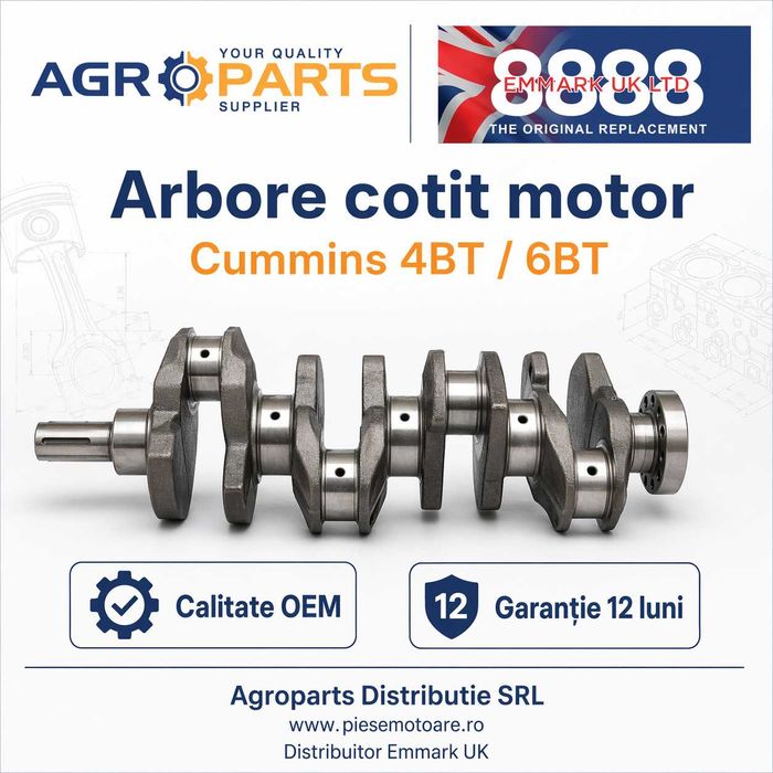 Arbore cotit - vibrochen motor Cummins 4BT 6BT, calitate OEM, stoc real
