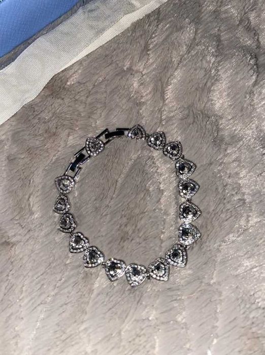 Bratara Swarovski Angelic Inimioare Argintii - nouă, în cutie
