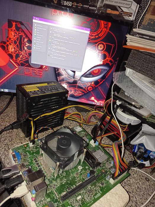 Kit light gaming socket AM4, placa baza HP chipset B350 + cpu Amd Athlon A8 9600 + 8gb ddr4