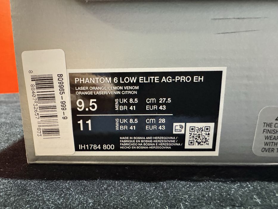 Оригинални! Nike Phantom 6 Low Elite AG-PRO EH - 43 Shoemag