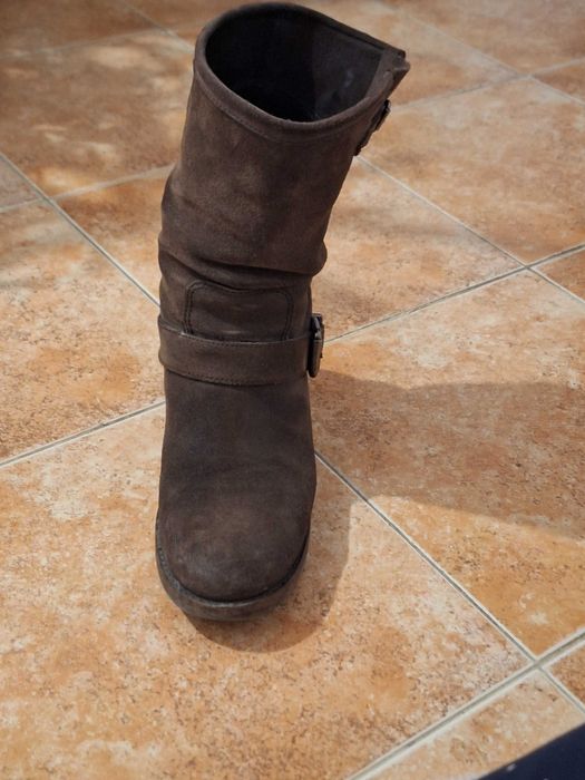 Боти от естествена кожа - велур Lavorazione Artigiana