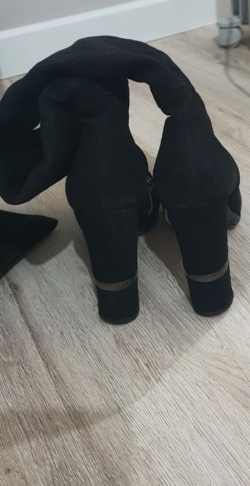 Ботфорты зимние замшевые