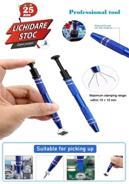 Holder aluminiu cu gheara titan pentru electronica/service-uri - UK