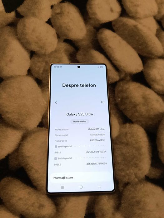 Samsung Galaxy S25 Ultra 256GB 100% baterie impecabil