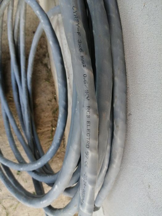 Cablu electric CYABY-F, 3 x 6 mm², 16 m, gri