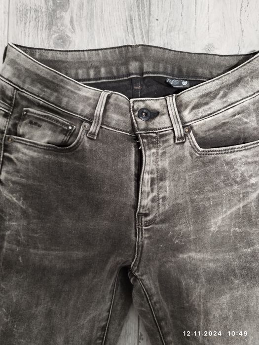 Blugi G-star, W28 L32, original denim 100%, damă, talie înaltă, skinny