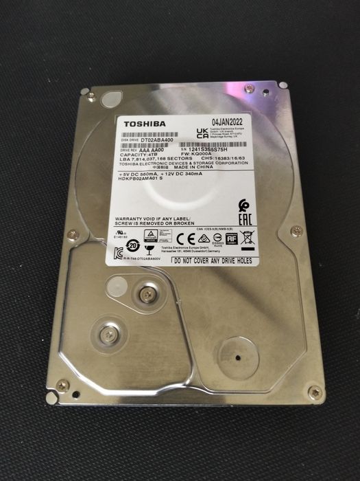 HDD 4 TB Toshiba Ideal Xolatda yangidek aybi yoʻq 100%