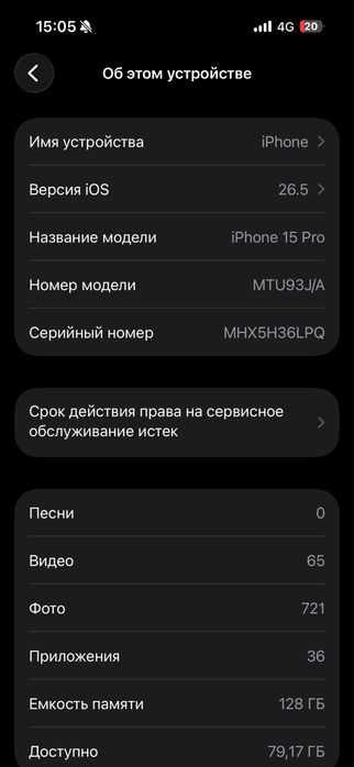 Iphone 15 pro 128