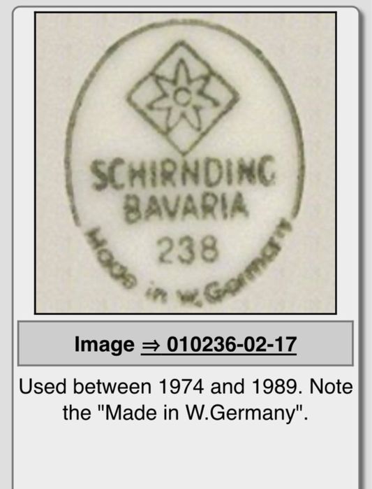 Елитен немски порцеланов сервиз Schirnding Bavaria – 20 части