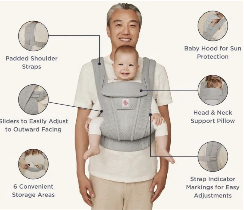 Раница Ergobaby Omni breeze сива