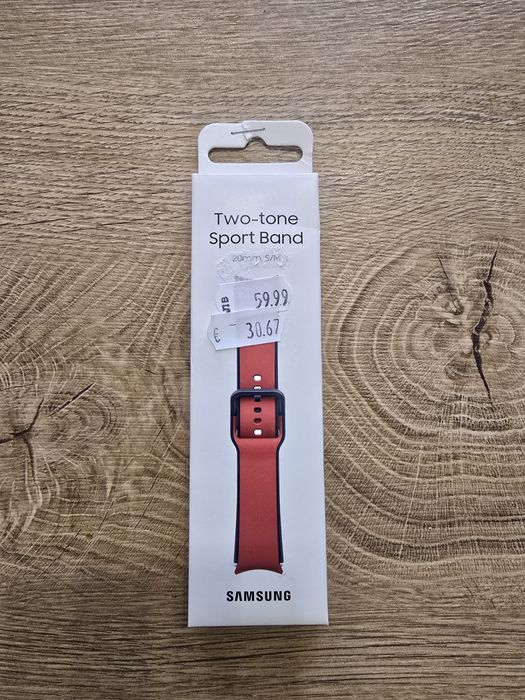 Оригинална Каишка Samsung TWO TONE SPORT BAND 20mm S/M - Червена