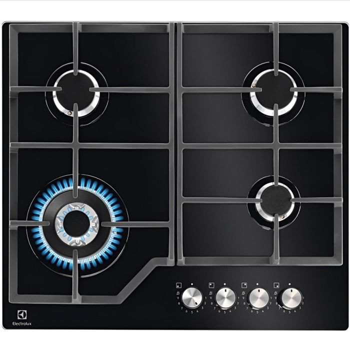 SIGILATĂ!! Plita 4 arzătoare pe gaz Electrolux KGG64362K, WOK, sticla