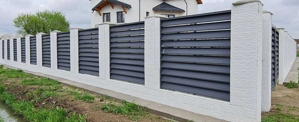 Garduri si porti din panouri stil jaluzele si alte modele disponibile