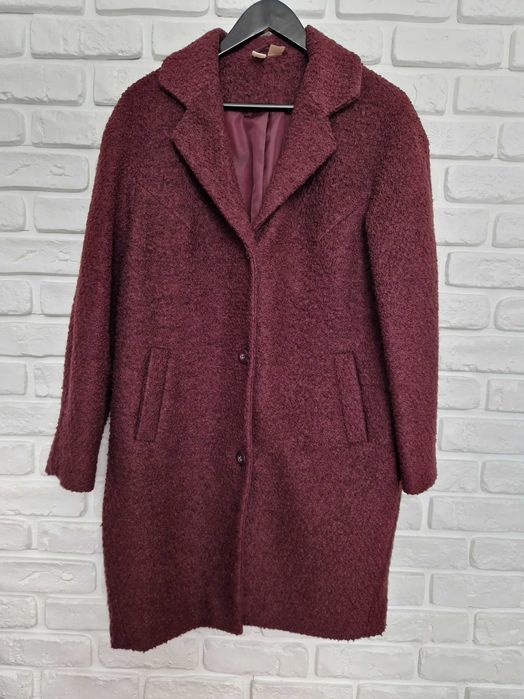 Palton H&m lână s-m burgund toamna/iarna