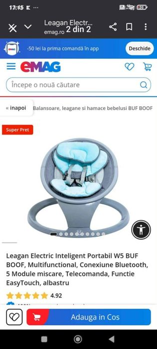 Leagăn electric puțin folosit