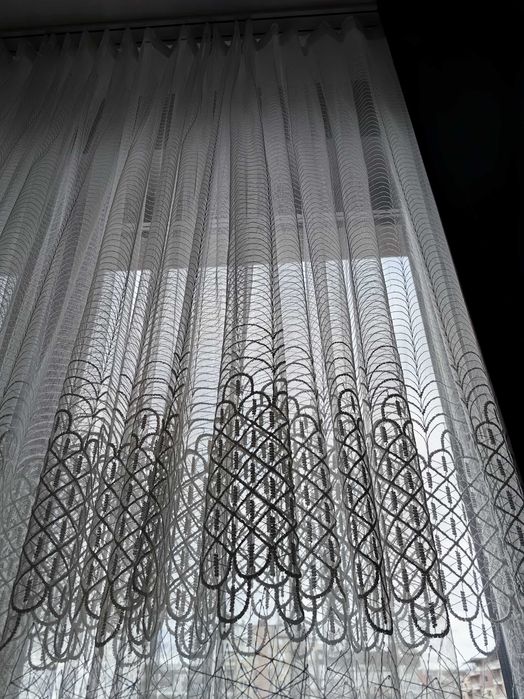 Завеси от тюл с бродерия