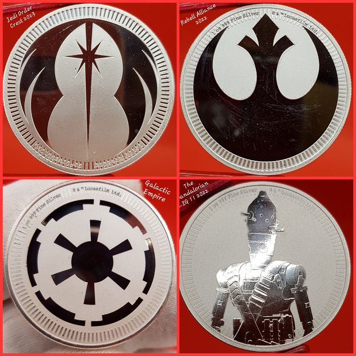 Star Wars Alien Bitcoin monede argint lingou 999