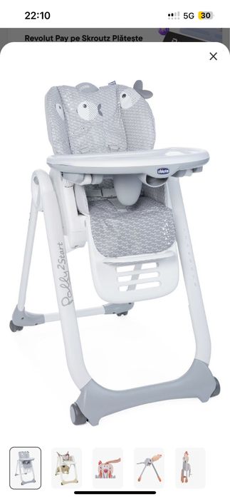Scaun masa Chicco Polly Start 2