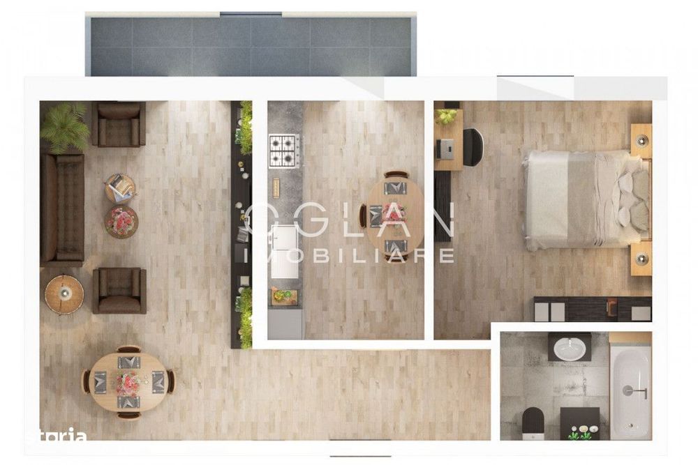 Apartament 2 cam nou, 56mp Doamna Stanca 0% Comision