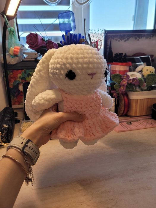 Jucarie Iepuras de Plus Crosetat Manual