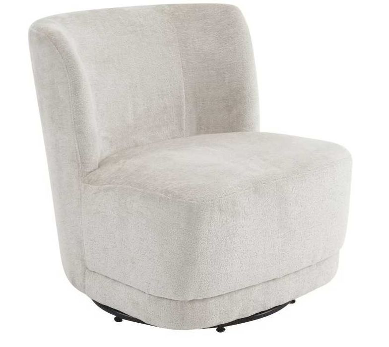 Fotoliu bej, rotativ, tip catifea