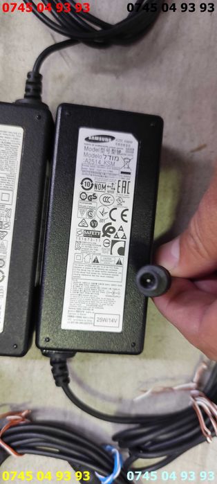 alimentator incarcator samsung 14v 1.8A mufa 6.5mm x 4mm cu pin proba