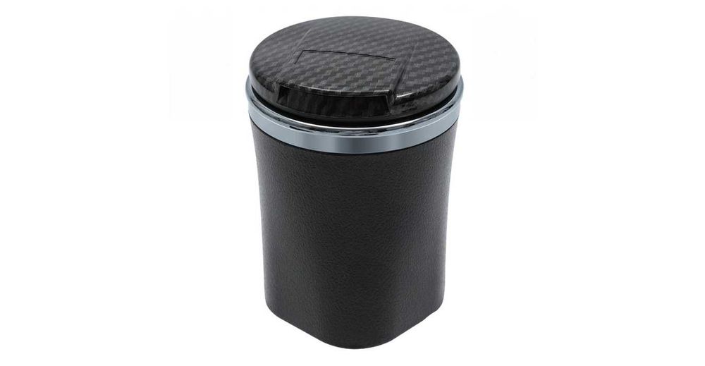 Пепелник за автомобил с диод HT-852/278 - карбонов капак