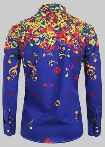 Camasa barbati marimea M cu note muzicale