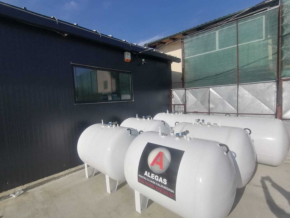 Butelie propan GPL 1000/1800/2700 L noi, ISCIR, montaj, proiect, gaz