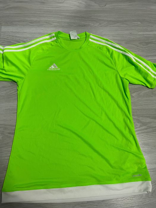 Оригинална спортна тениска Adidas Climalite неон зелена размер M