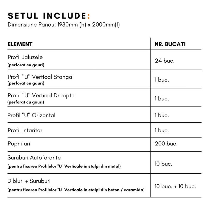 Panou gard jaluzea Sigma, nuc, 1980 x 2000