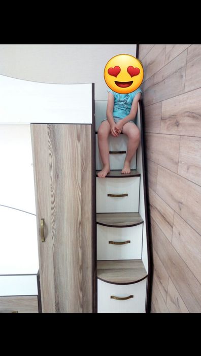 Кровать двухэтажная с ящиками