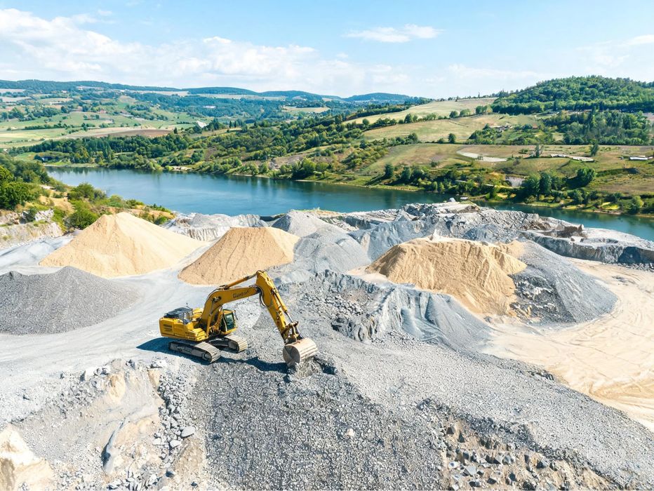 Agregate minerale balastieră nisip pietriș balast