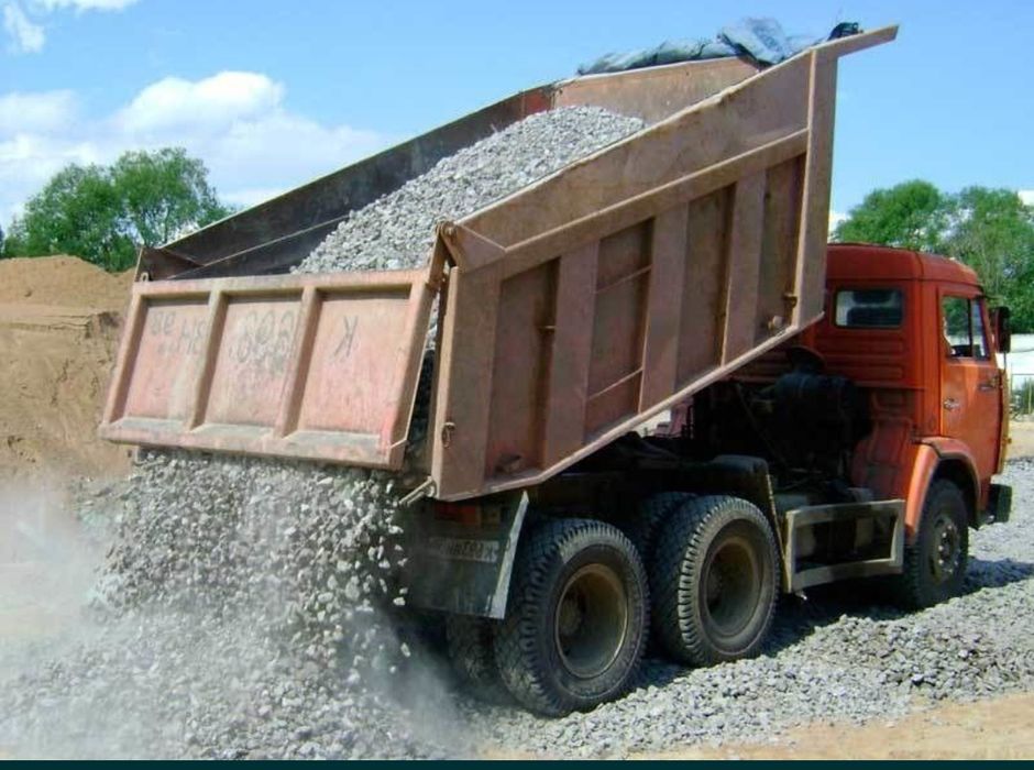 Камаз 15 тон Сникерс Шебень Отсев Мытый Песок Балласт Камень Отсев пгс