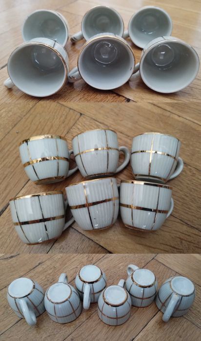 Чаши-порцелан,Метална поставка-прибори,кантар,Brita