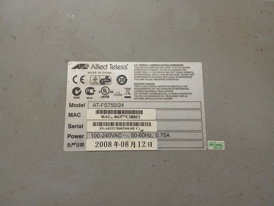 Allied  Telesis AT-FS 750/24 fast ethernet