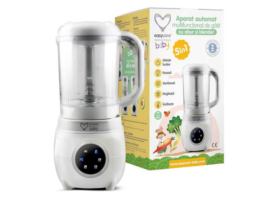 Aparat multifunctional de gatit cu aburi si blender 5in1 Easycare Baby