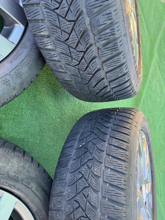 5x112 16 със зимни гуми dunlop 7mm за vw golf 5,6 passat touran kadi skoda seat