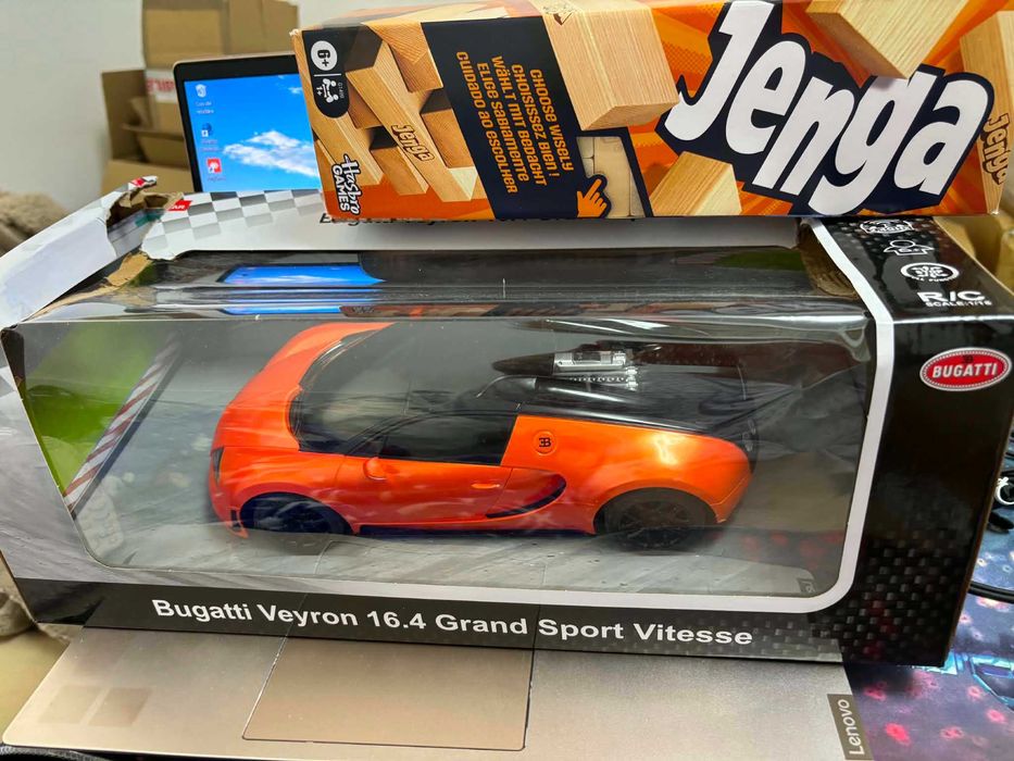 Masinuta Rastar RC - Bugatti Veyron, Grand Sport Vitesse si Joc Jenga